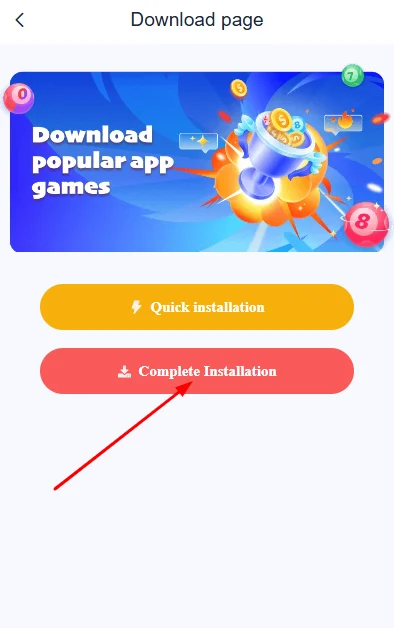 Select complete installation